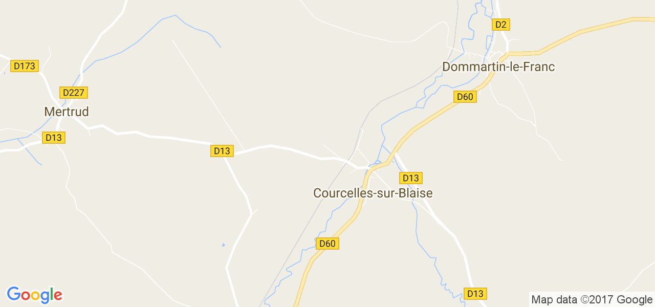 map de la ville de Courcelles-sur-Blaise