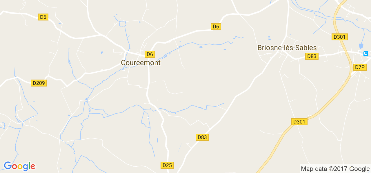 map de la ville de Courcemont