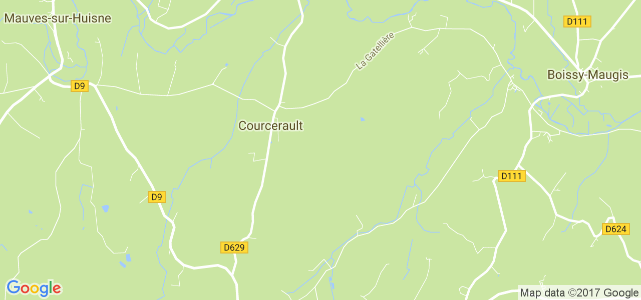 map de la ville de Courcerault