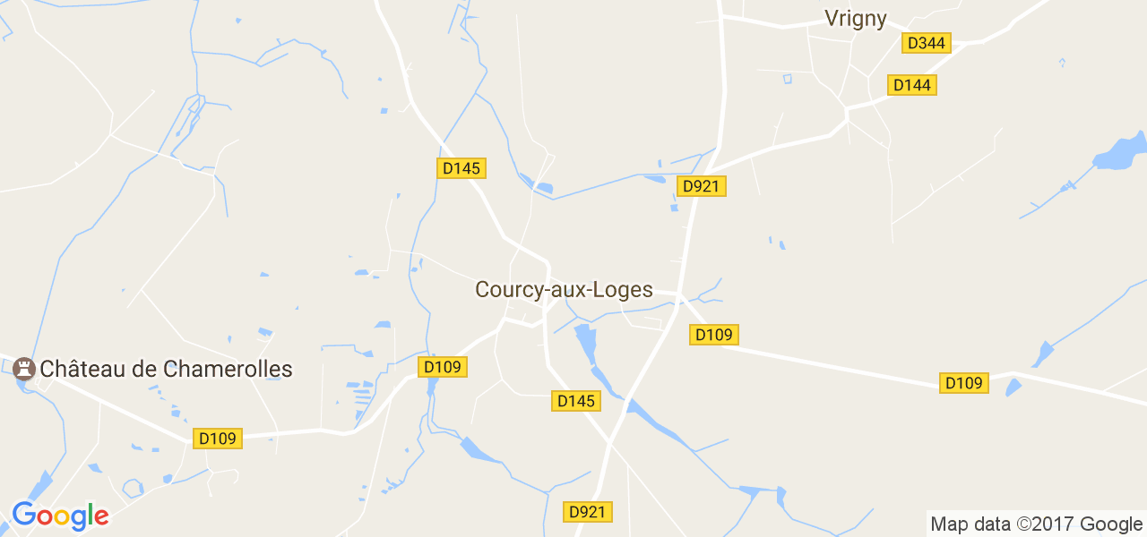 map de la ville de Courcy-aux-Loges