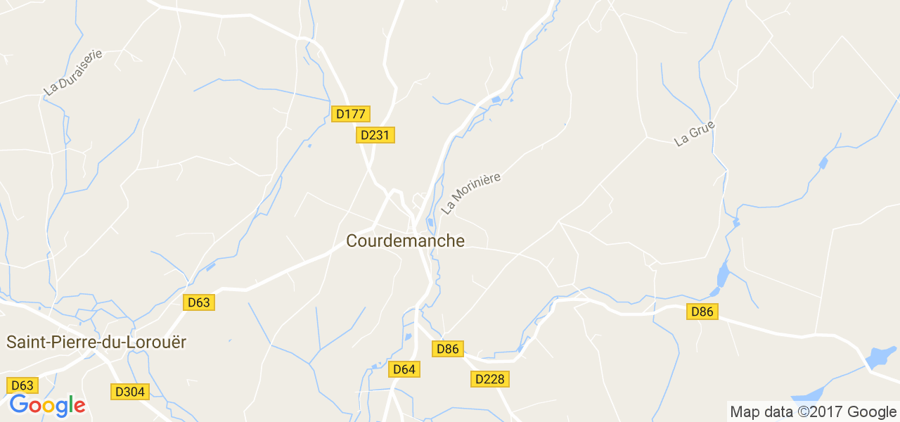 map de la ville de Courdemanche