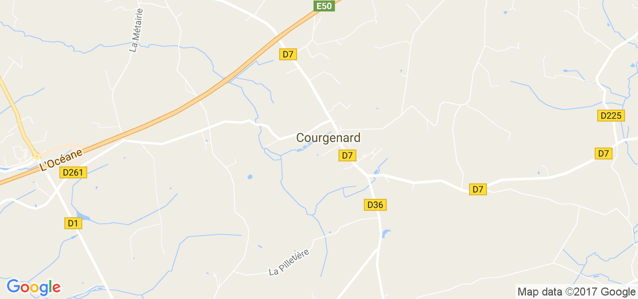 map de la ville de Courgenard