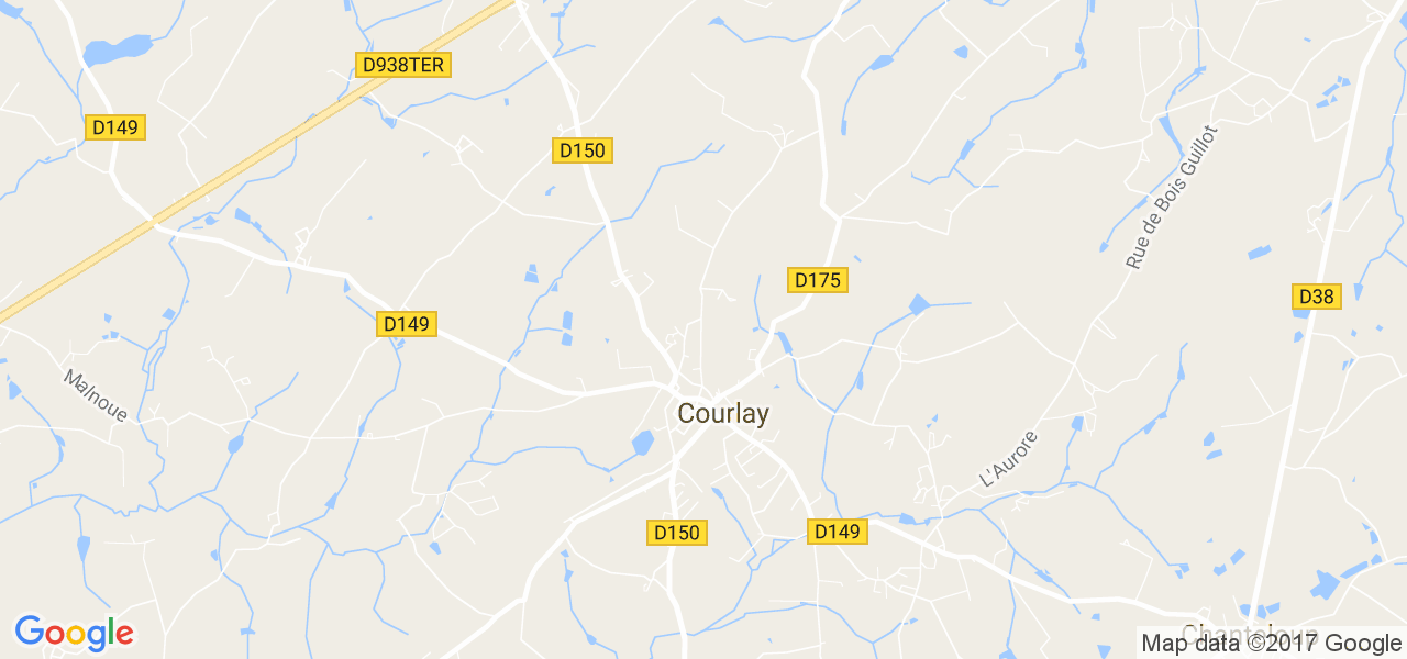 map de la ville de Courlay