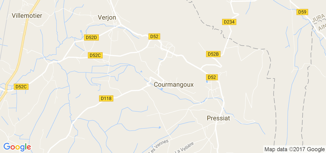 map de la ville de Courmangoux