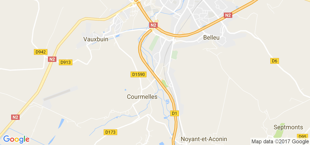 map de la ville de Courmelles