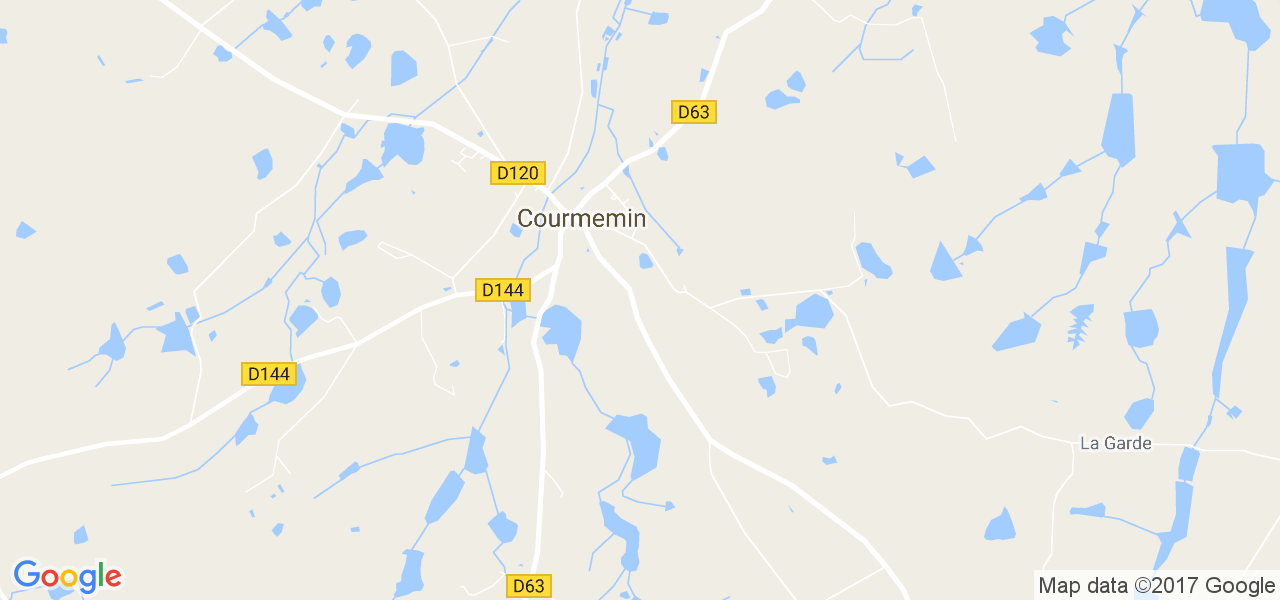 map de la ville de Courmemin