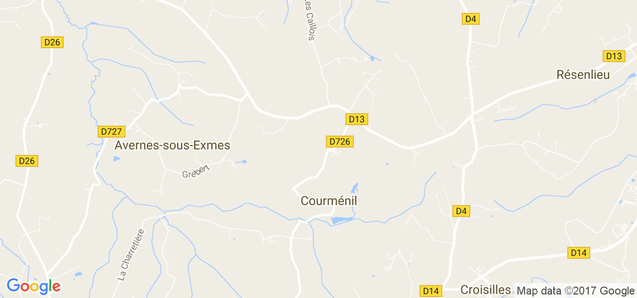 map de la ville de Courménil