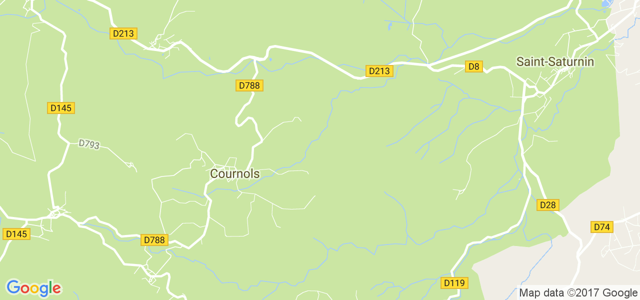 map de la ville de Cournols