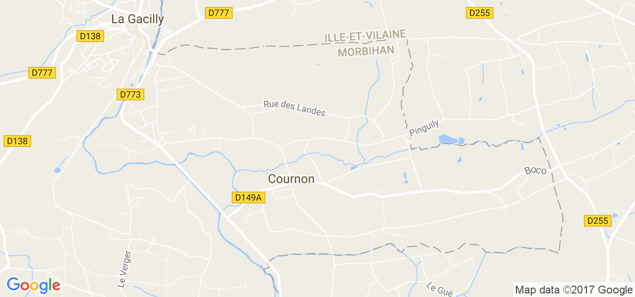 map de la ville de Cournon