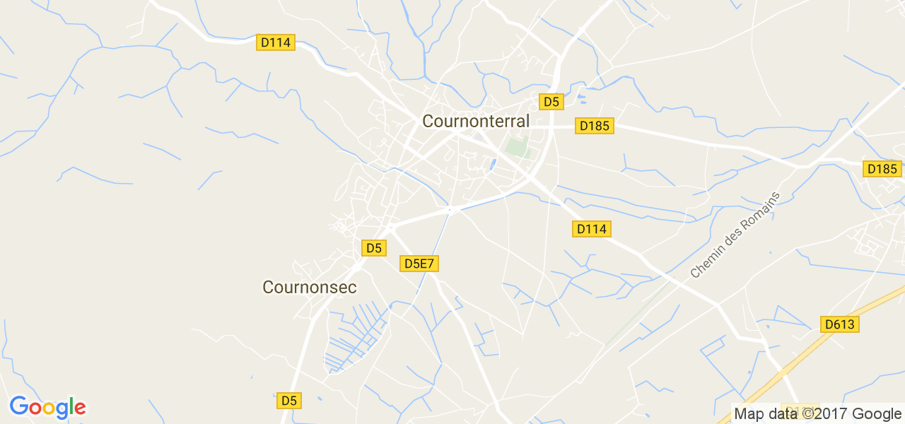 map de la ville de Cournonsec