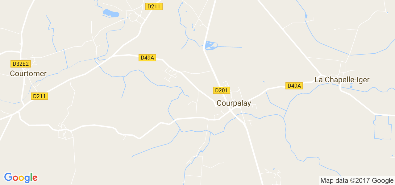 map de la ville de Courpalay