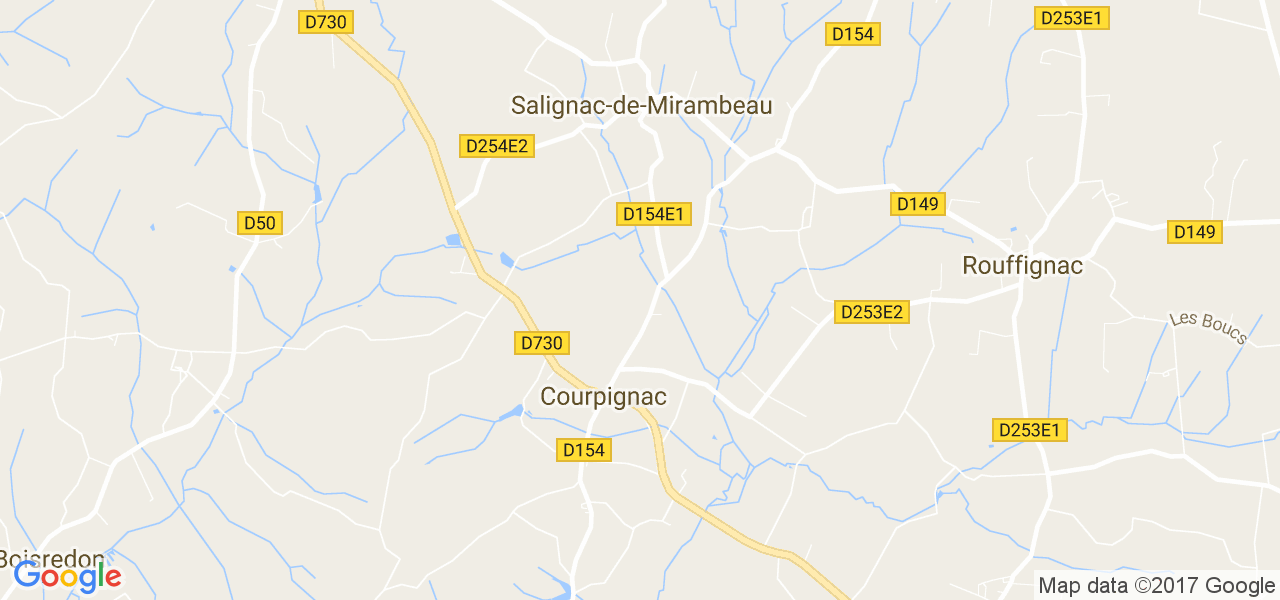 map de la ville de Courpignac