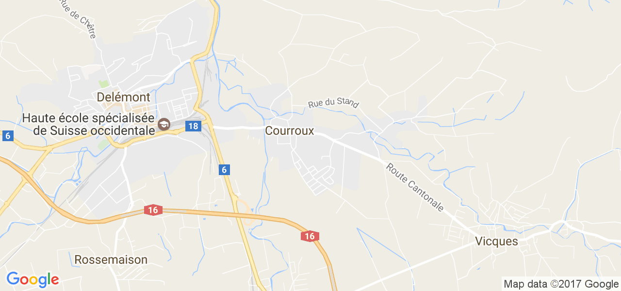 map de la ville de Courroux