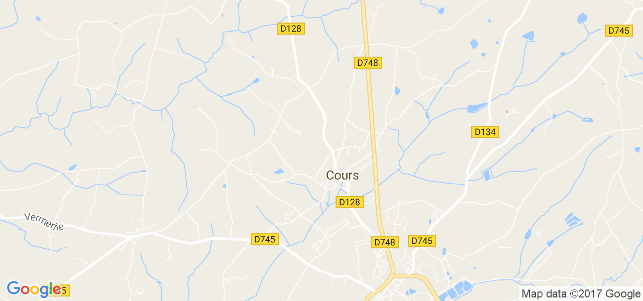 map de la ville de Cours