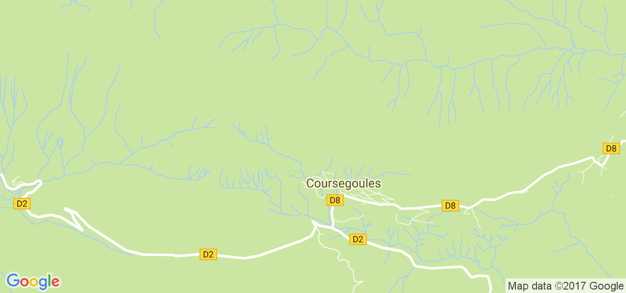 map de la ville de Coursegoules