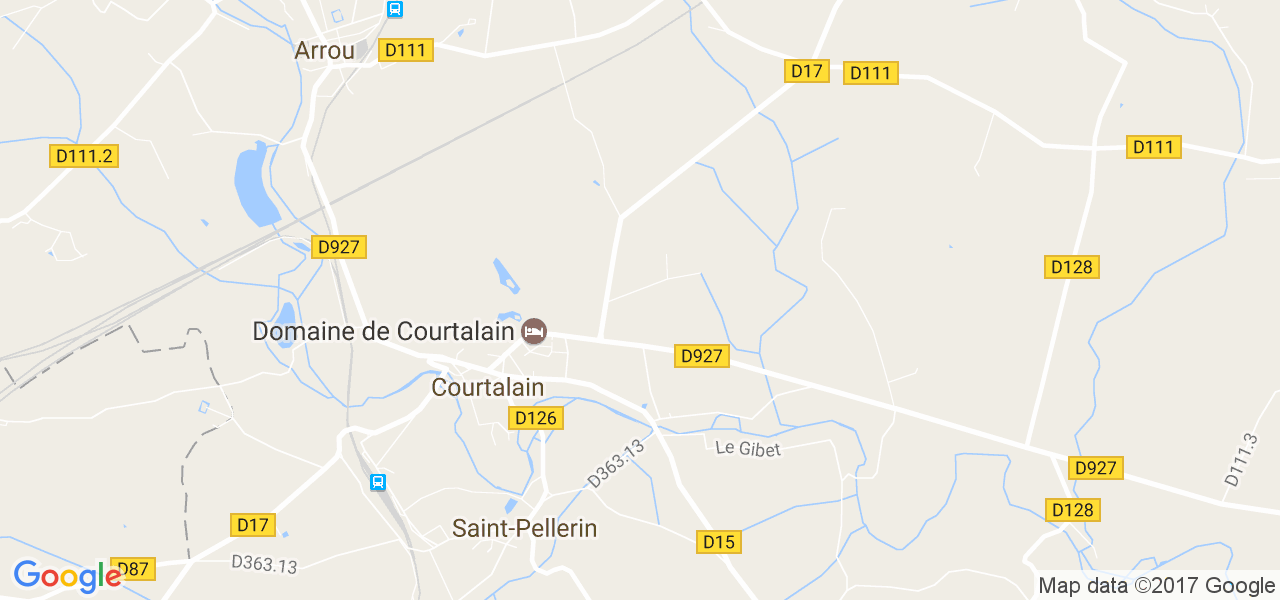 map de la ville de Courtalain