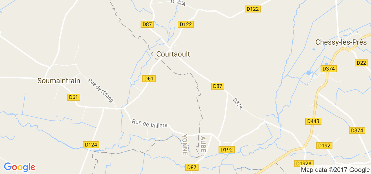 map de la ville de Courtaoult