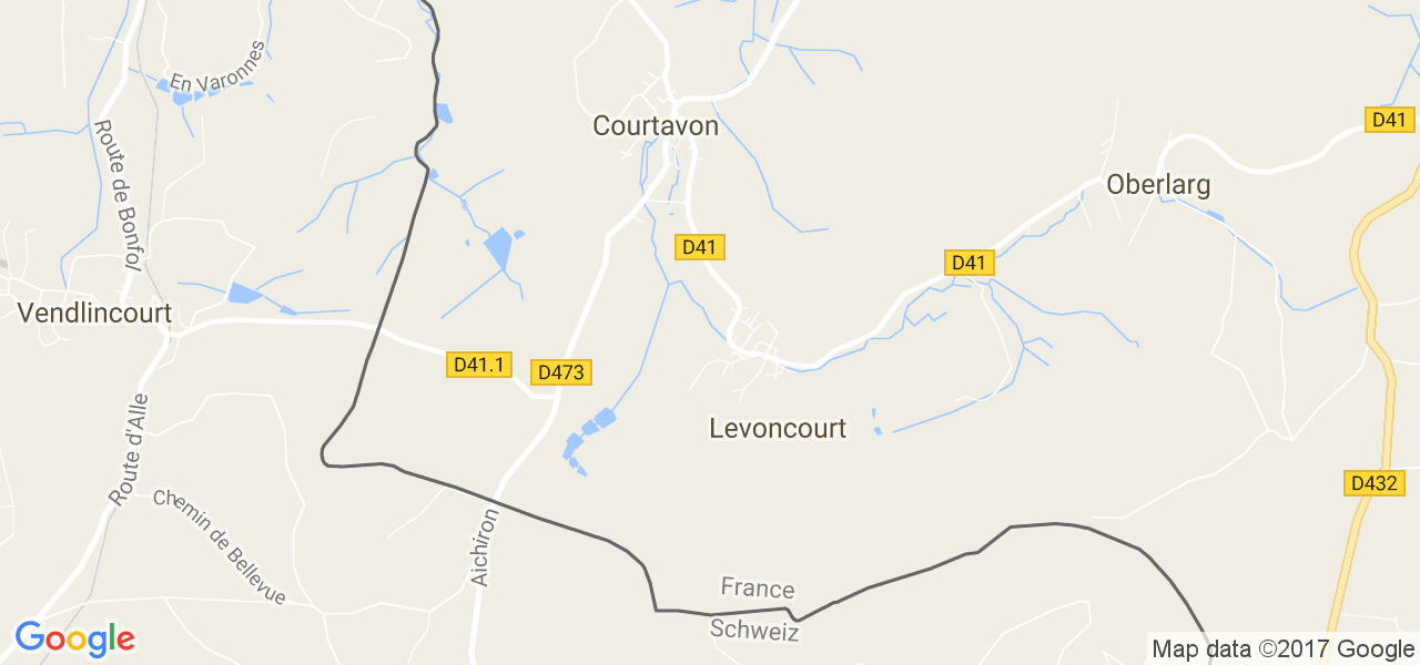 map de la ville de Courtavon