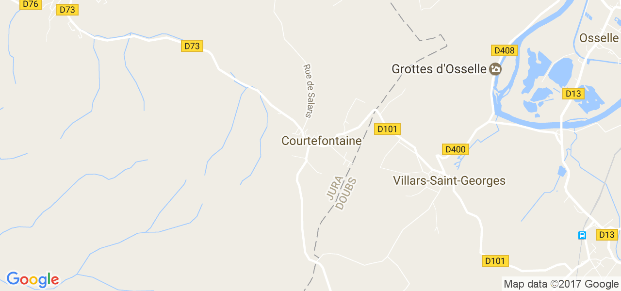 map de la ville de Courtefontaine