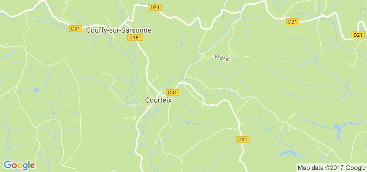 map de la ville de Courteix