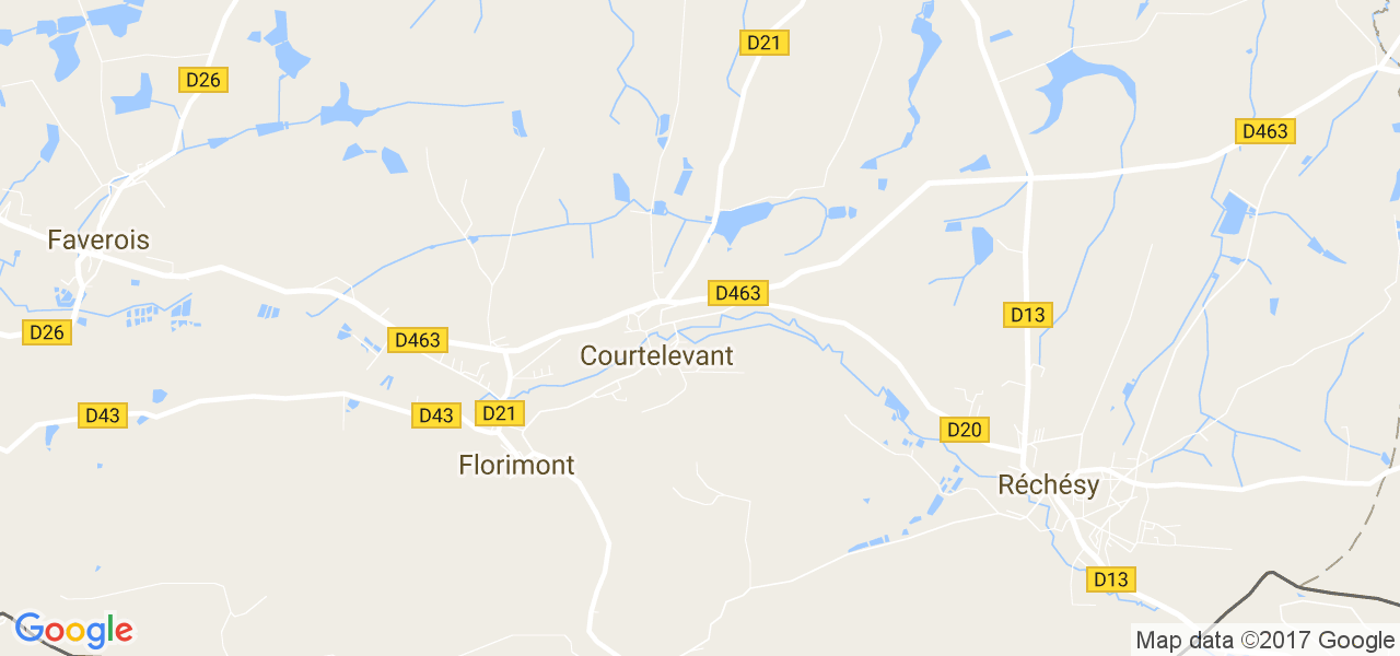 map de la ville de Courtelevant