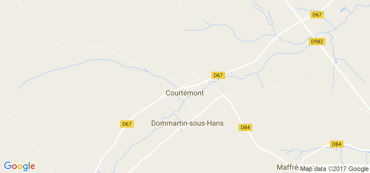 map de la ville de Courtémont