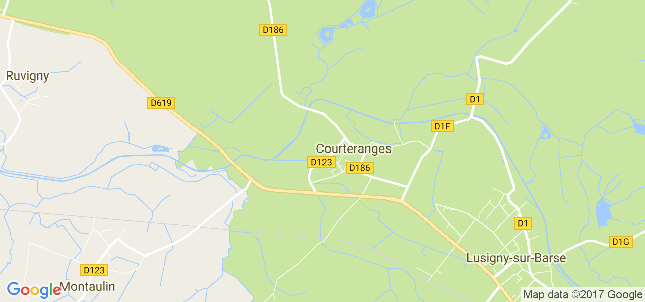 map de la ville de Courteranges