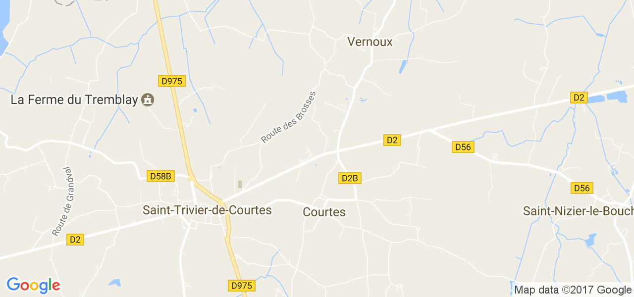 map de la ville de Courtes