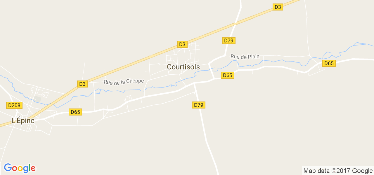 map de la ville de Courtisols