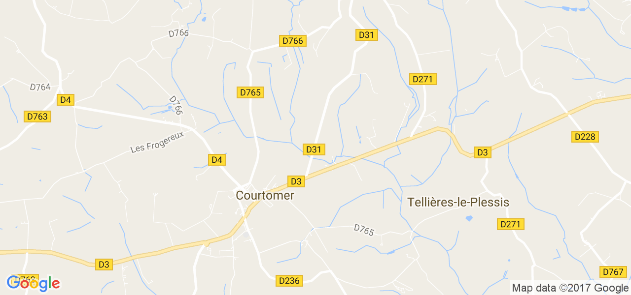 map de la ville de Courtomer