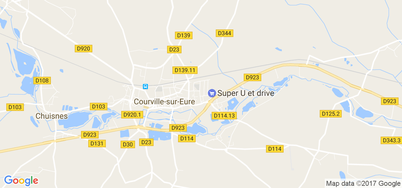 map de la ville de Courville-sur-Eure