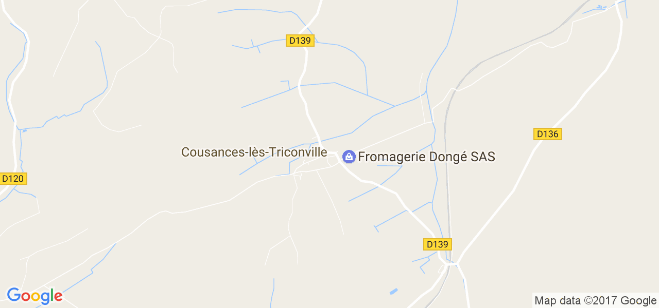 map de la ville de Cousances-lès-Triconville