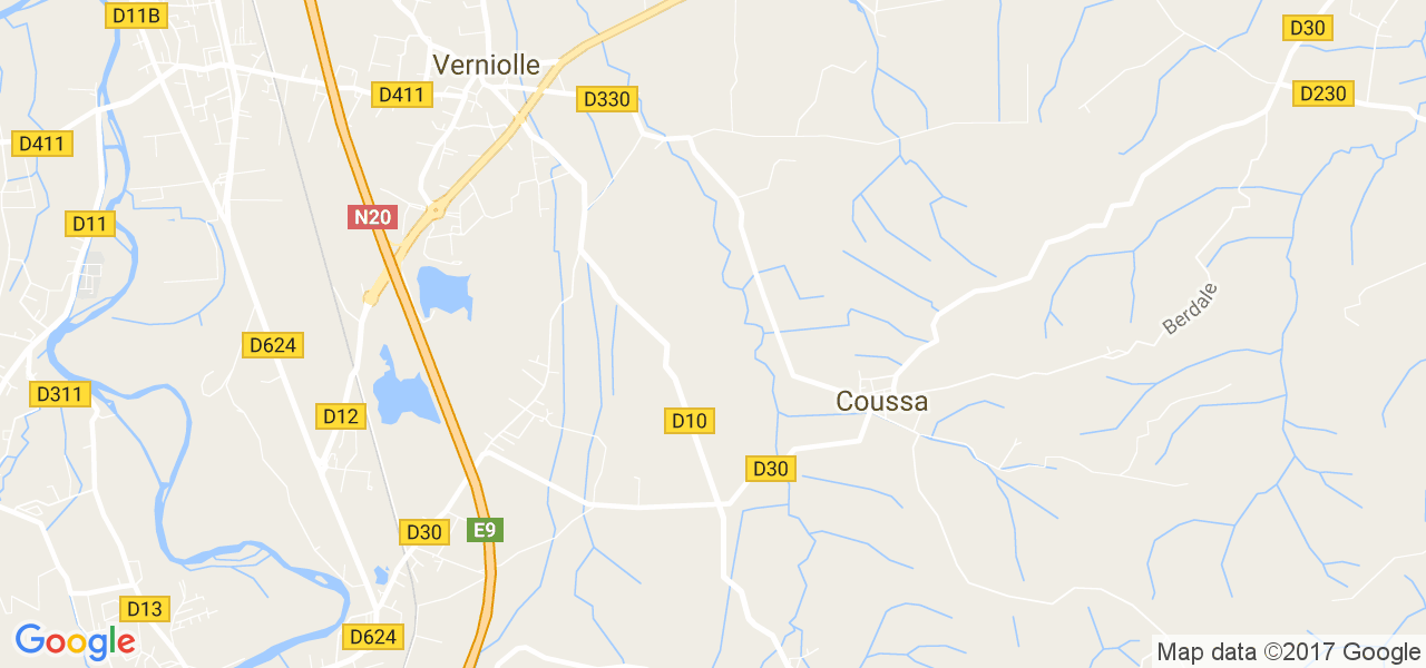 map de la ville de Coussa