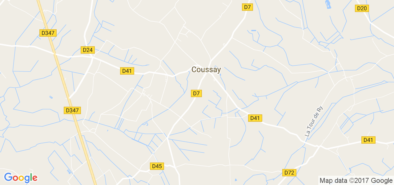 map de la ville de Coussay