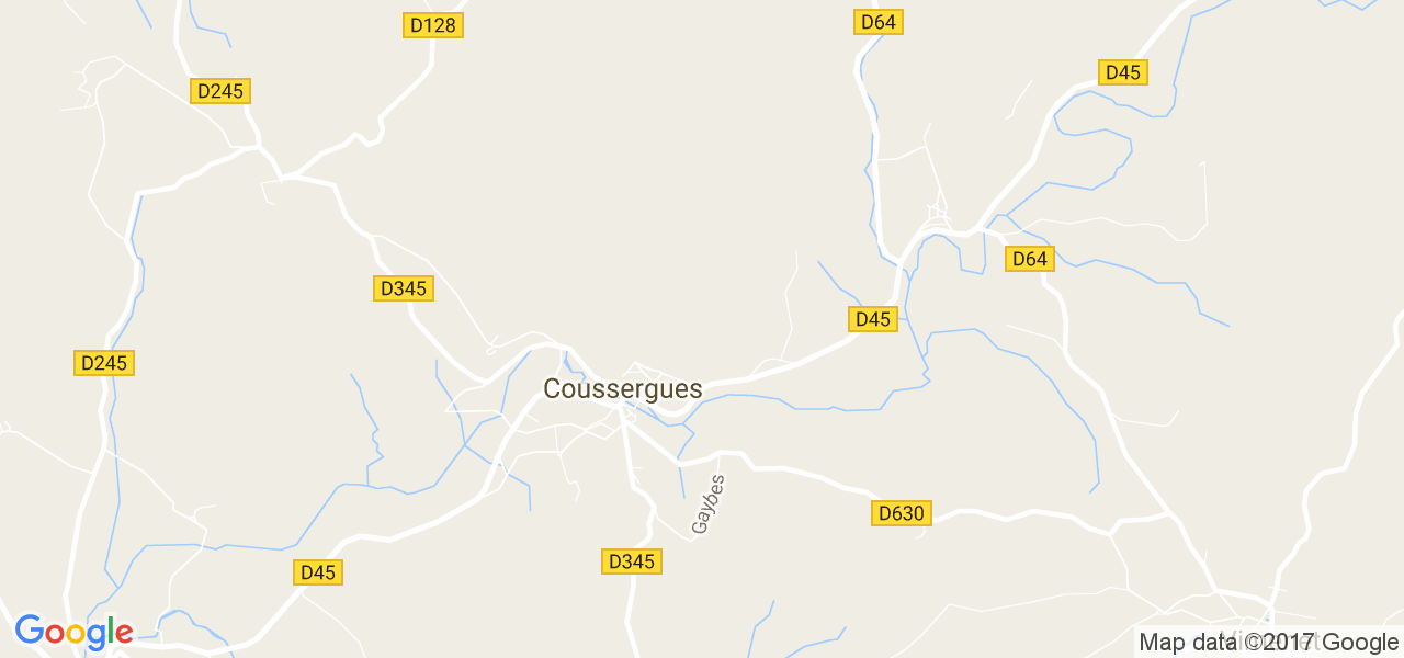 map de la ville de Coussergues