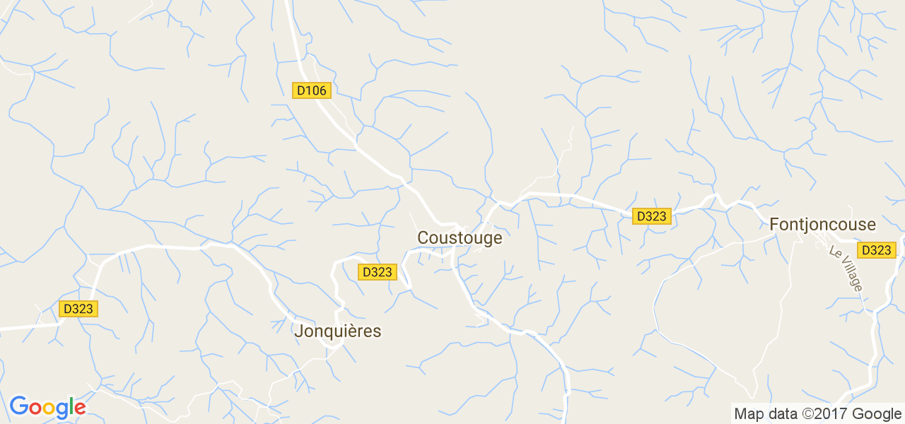 map de la ville de Coustouge