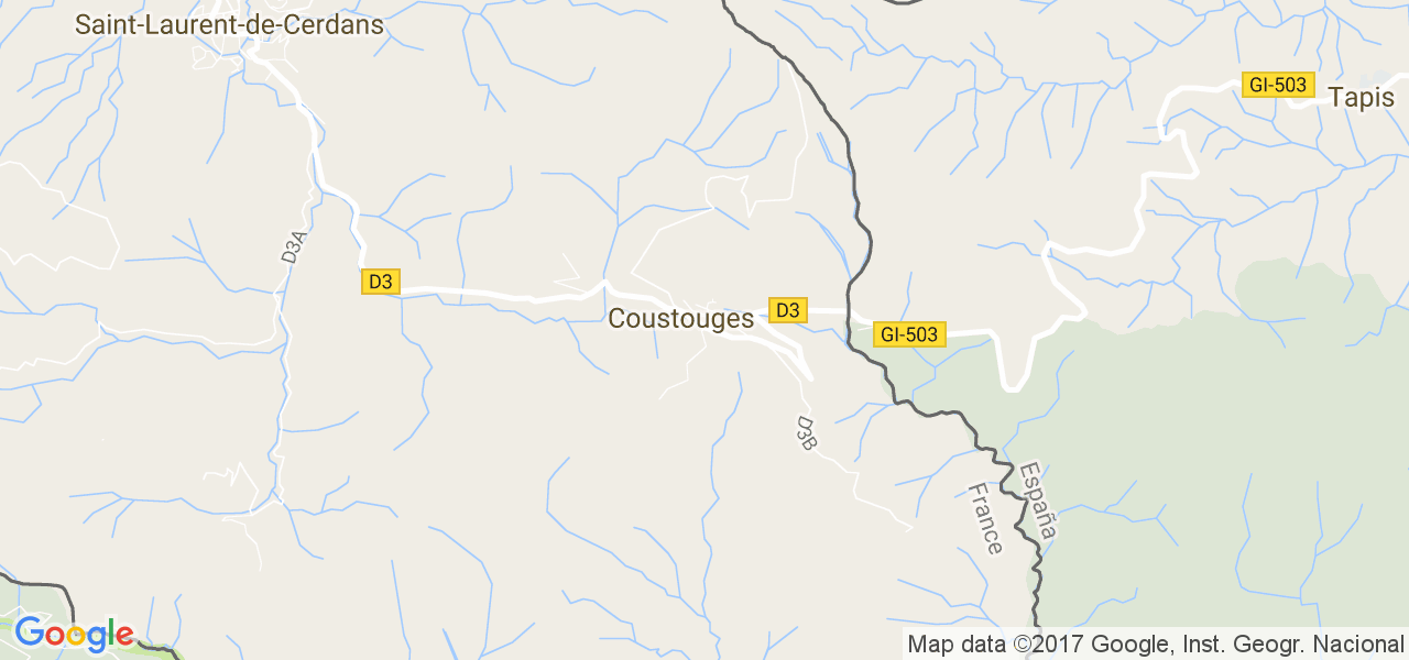 map de la ville de Coustouges