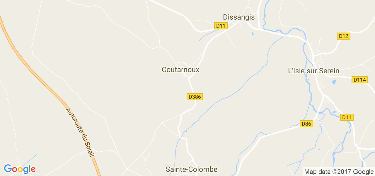 map de la ville de Coutarnoux