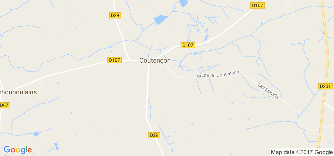 map de la ville de Coutençon