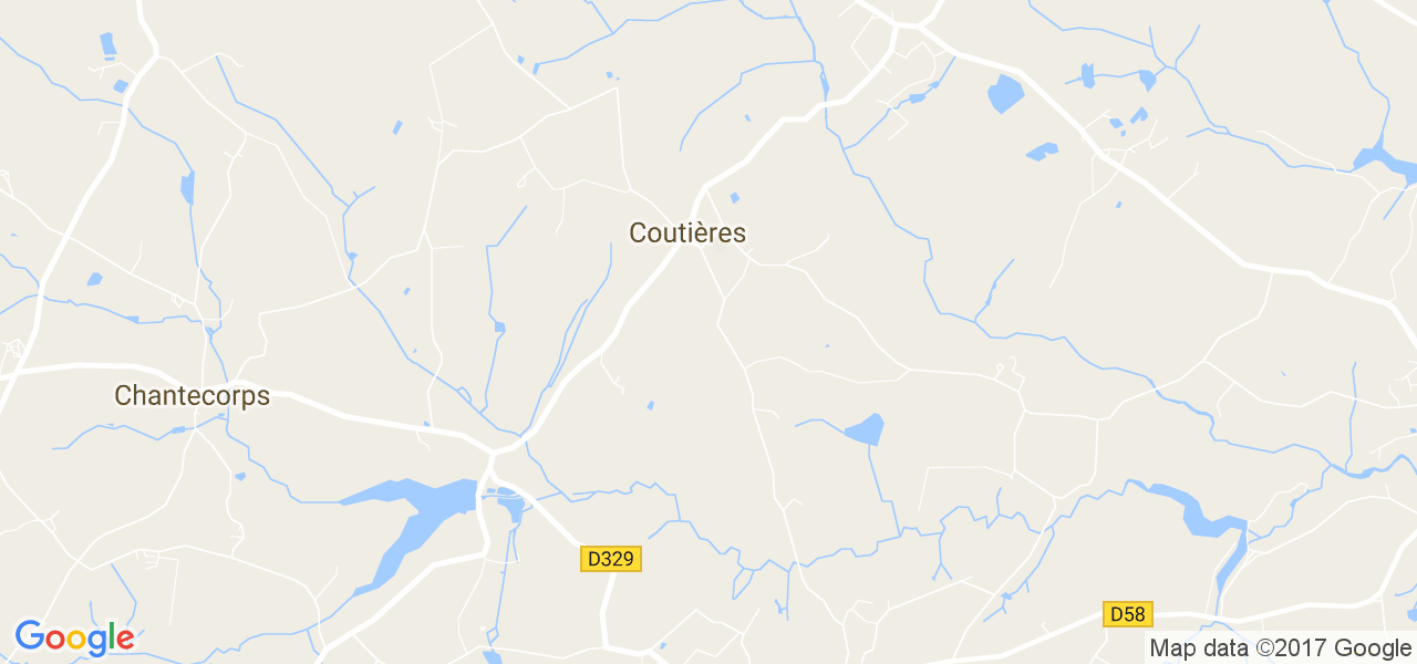 map de la ville de Coutières