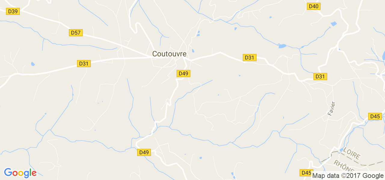 map de la ville de Coutouvre