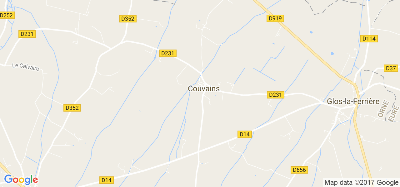 map de la ville de Couvains