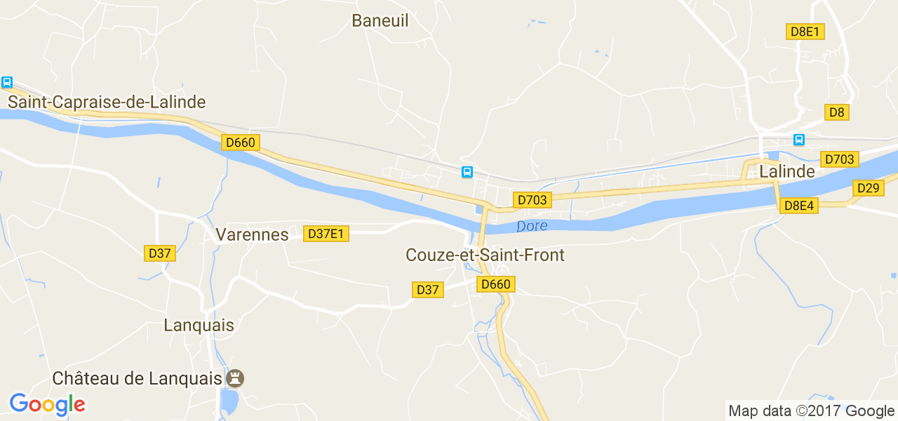 map de la ville de Couze-et-Saint-Front