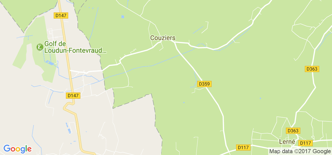 map de la ville de Couziers