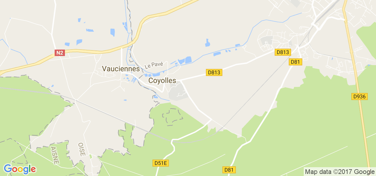 map de la ville de Coyolles