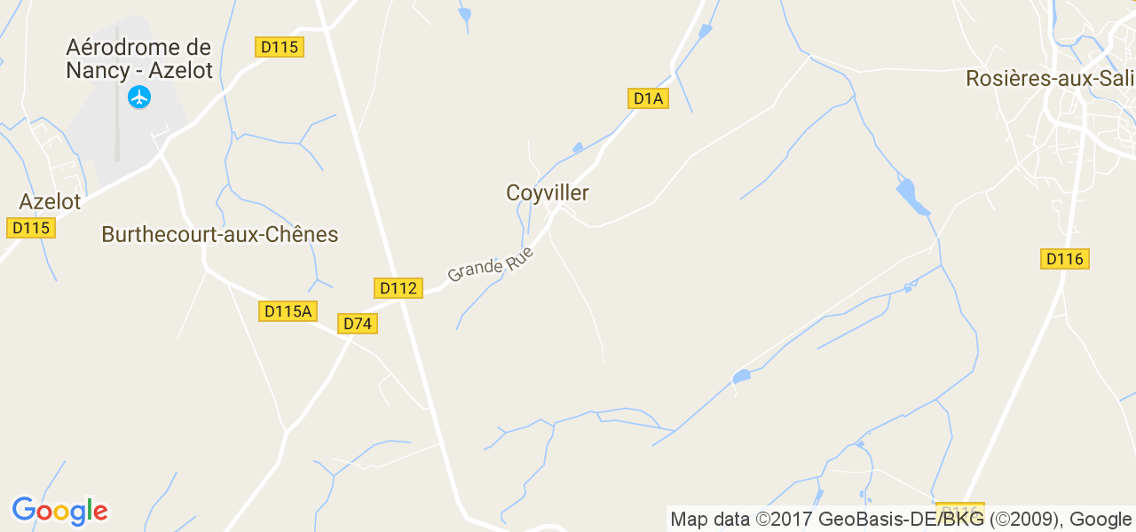 map de la ville de Coyviller