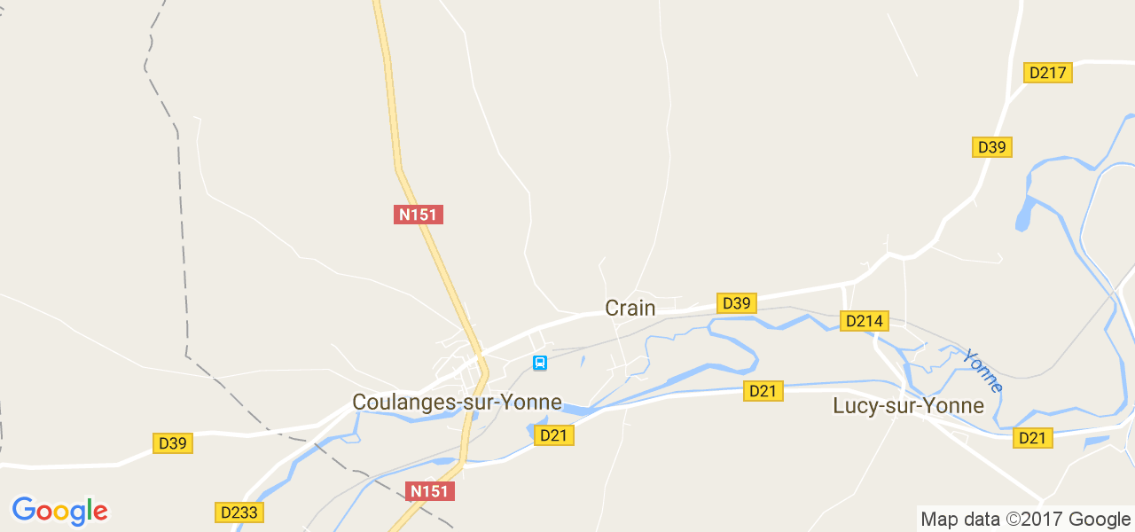 map de la ville de Crain