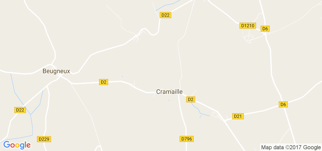 map de la ville de Cramaille