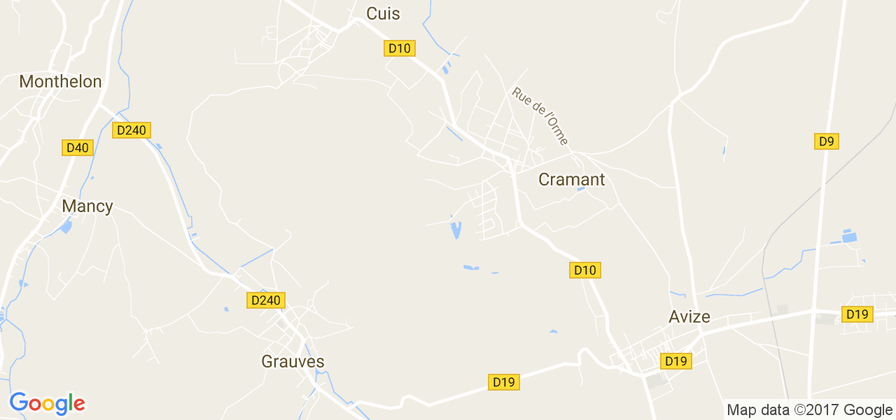 map de la ville de Cramant