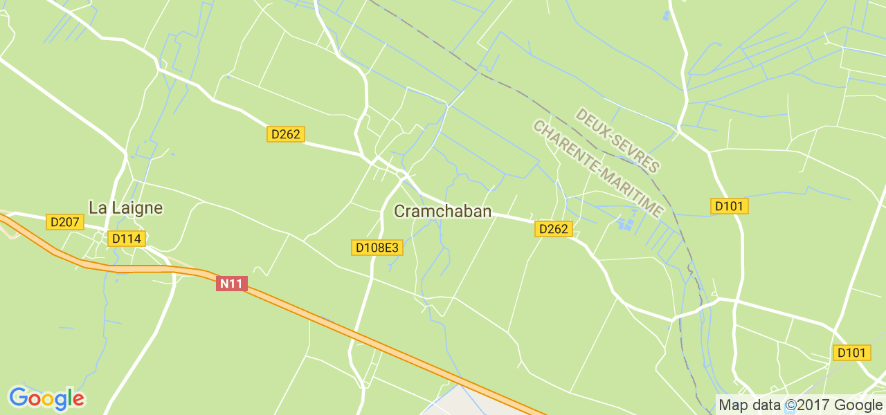 map de la ville de Cramchaban